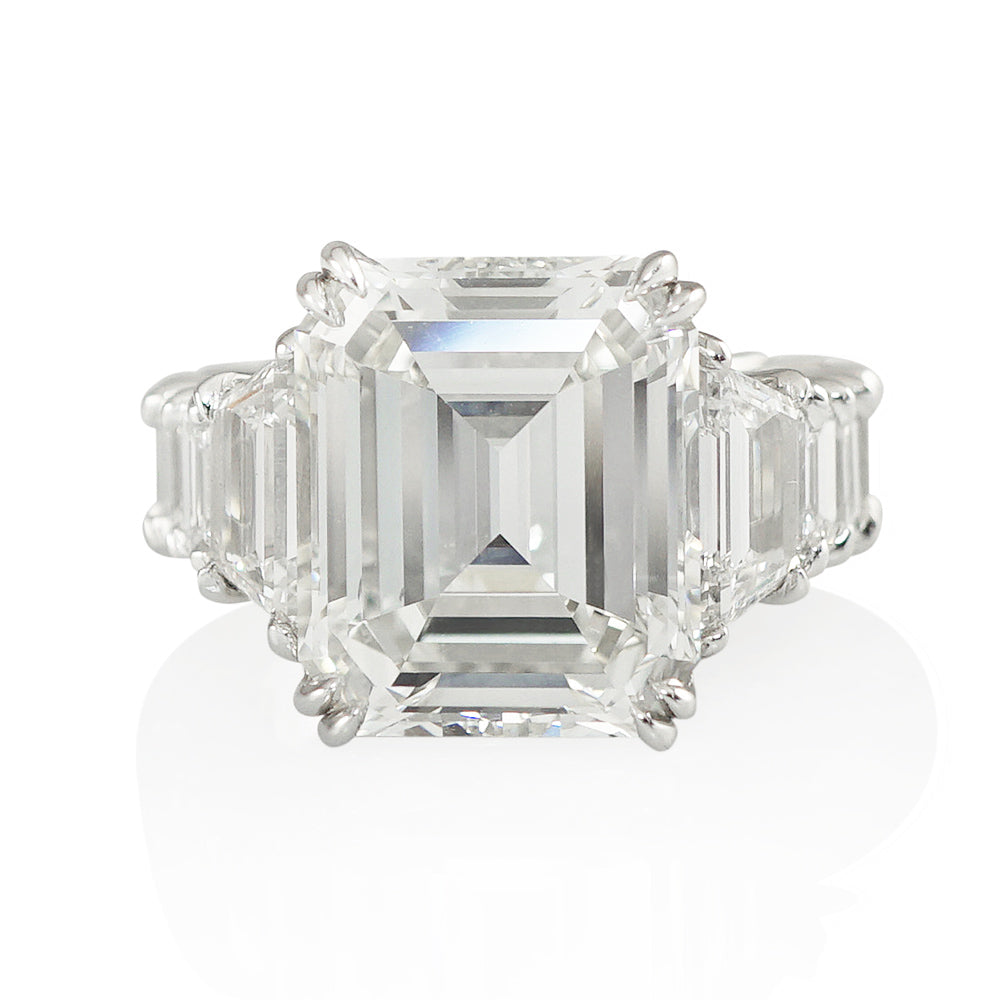 Exceptional Emerald Cut Diamond Engagement Ring