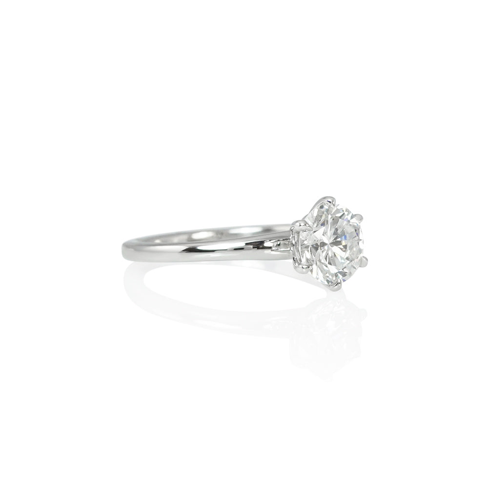 Six Prong Solitaire Engagement Ring for Jenn