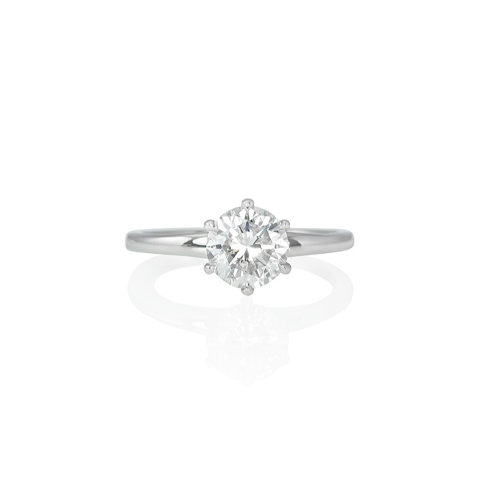 Six Prong Solitaire Engagement Ring for Jenn