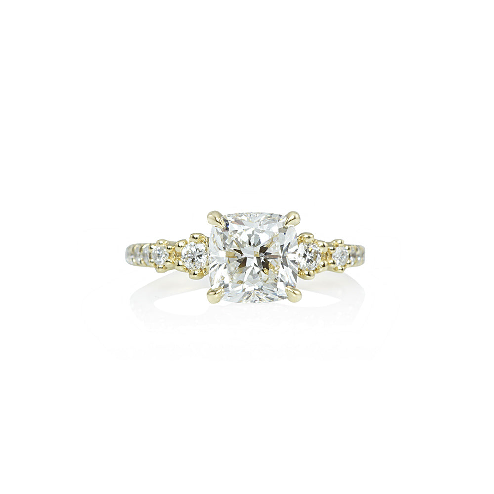 5-Stone and Diamond Band Engagement Ring for Jennifer