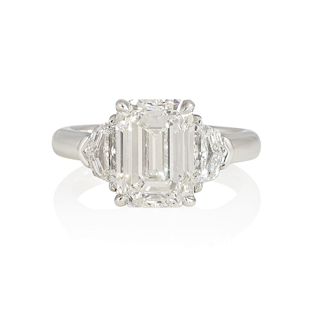 Emerald Cut Three Stone Engagement Ring for Jennifer