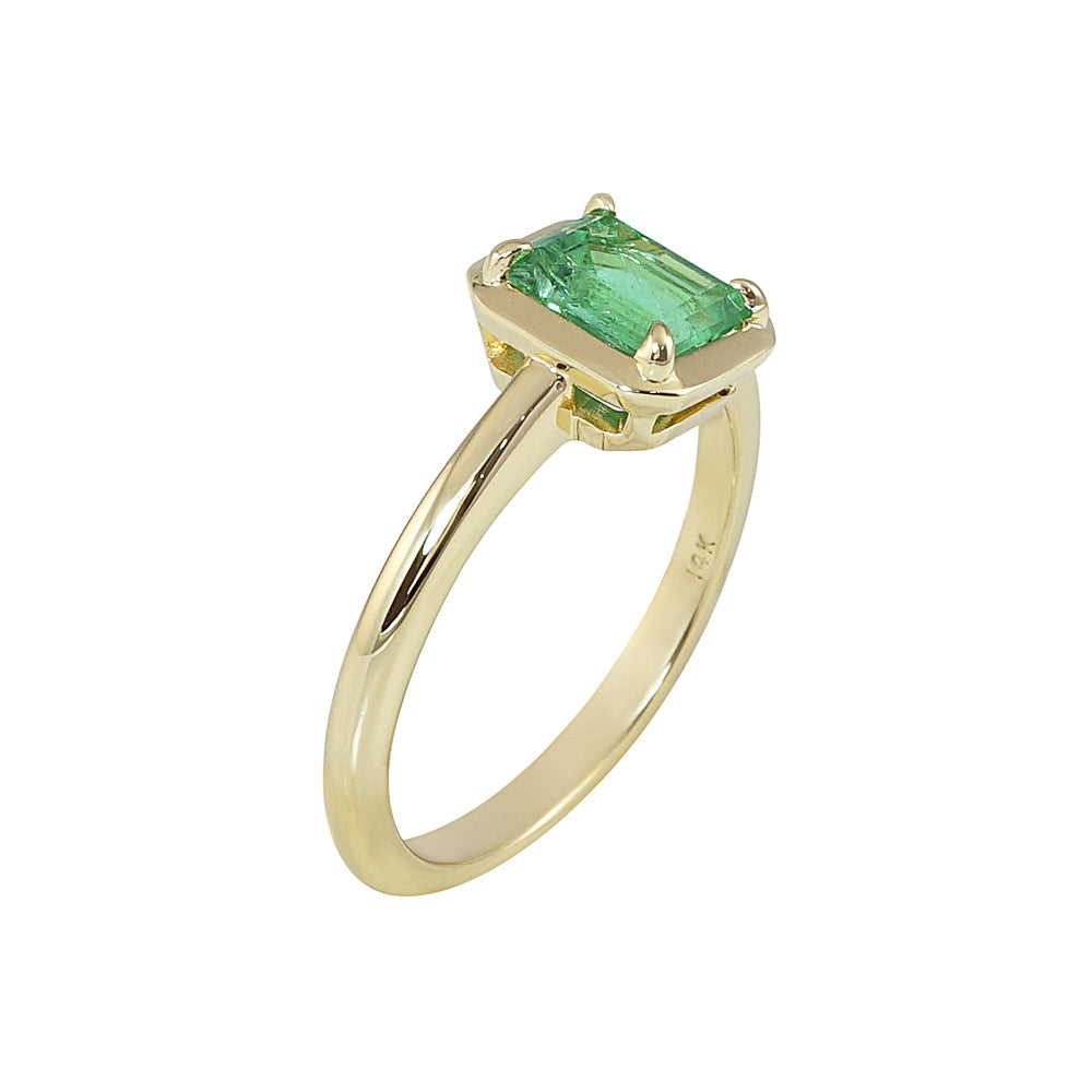 Emerald Solitaire Ring for Jill