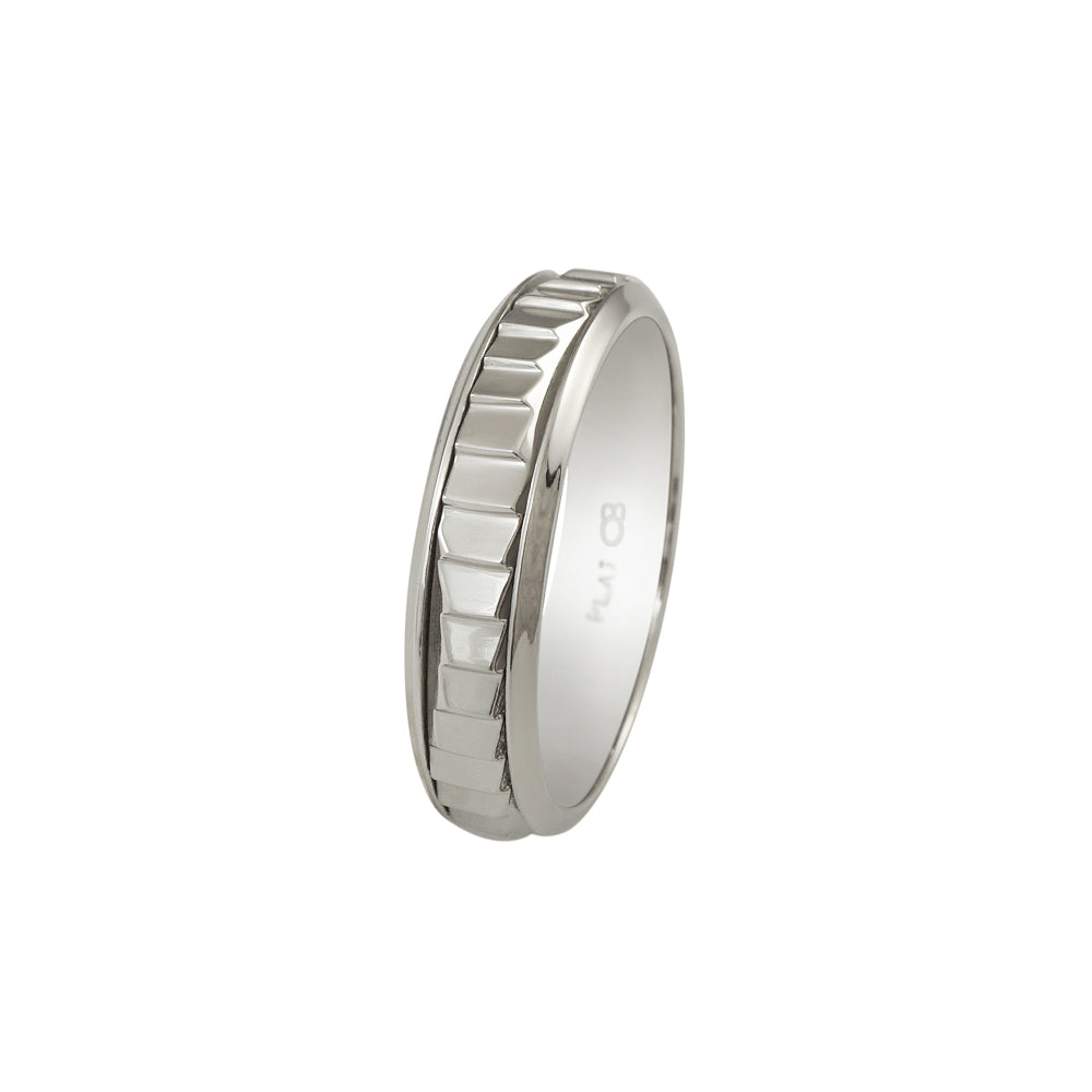 Japanese Architecture Inspired Wedding Band for John