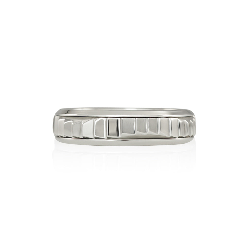 Japanese Architecture Inspired Wedding Band for John