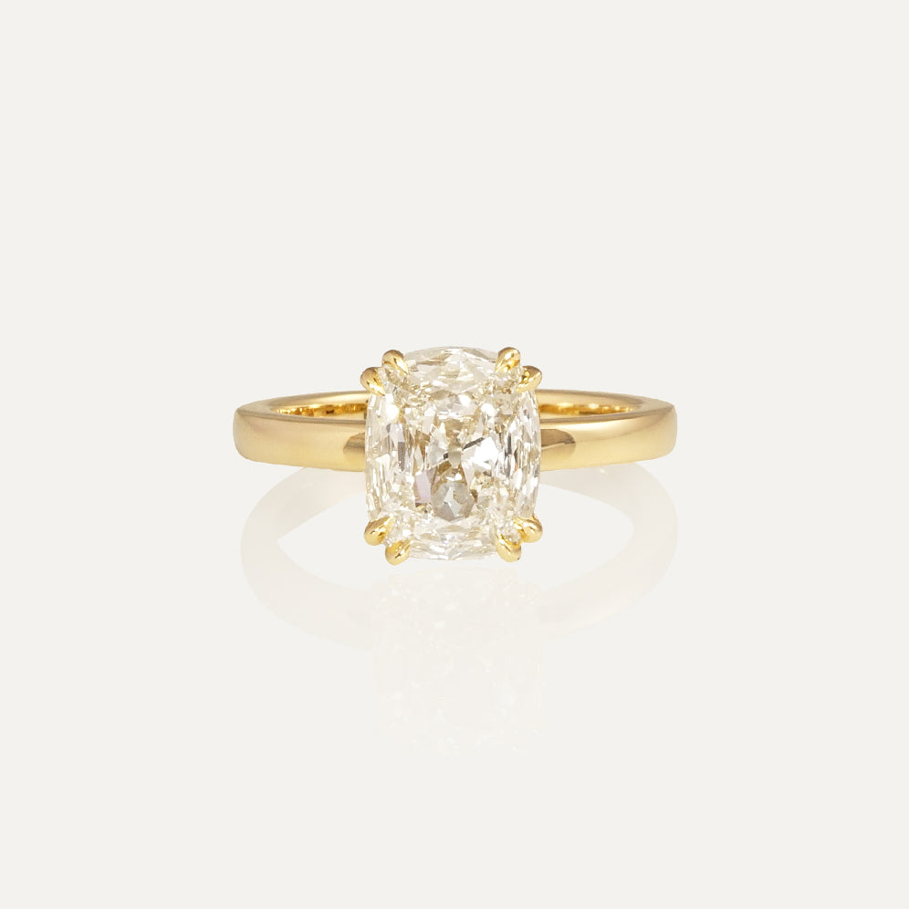 Old Mine Cut Solitaire with Double-Prong Engagement Ring for Julia