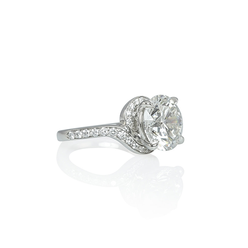 Diamond Swirl Engagement Ring for Julisa