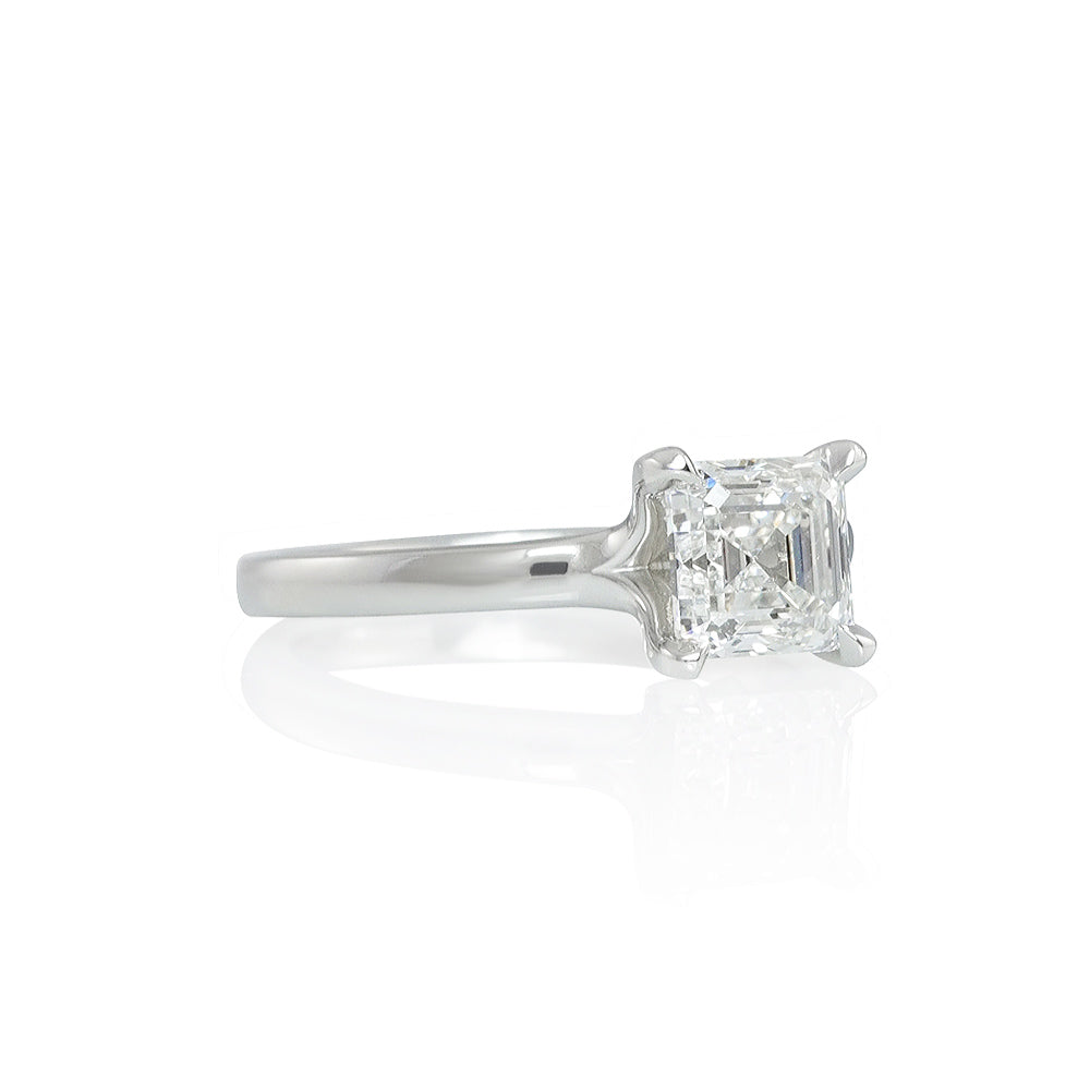 Asscher Cut "No Basket"™ Engagement Ring for Katharine