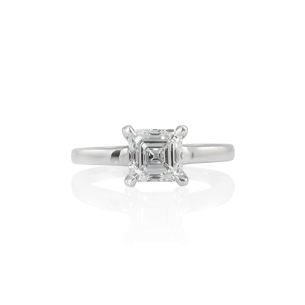 Asscher Cut "No Basket"™ Engagement Ring for Katharine