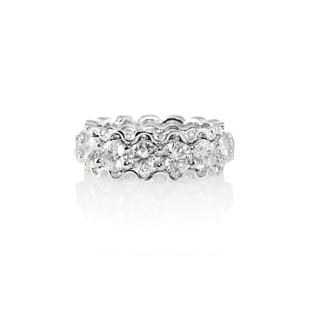 Kathryn Diamond Eternity Ring with Lacey Edge