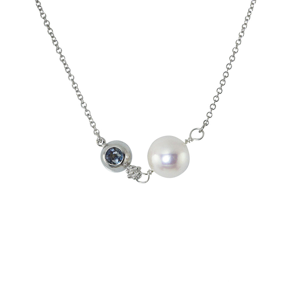 Alexandrite and Pearl Necklace for Katie