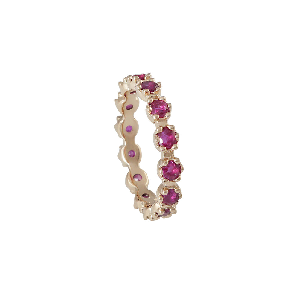 Signature Cynthia Britt Ruby Flower Eternity Ring