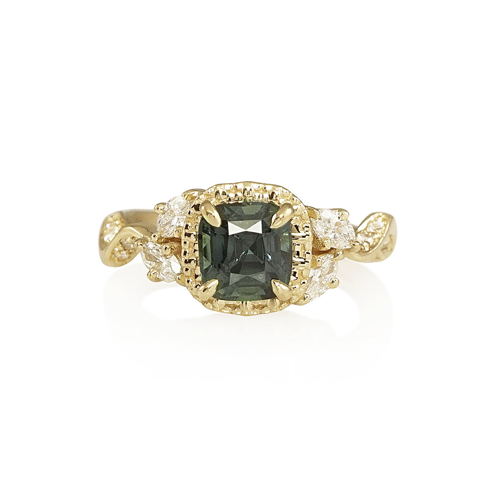 Vine Inspired Sapphire Engagement Ring for Keli