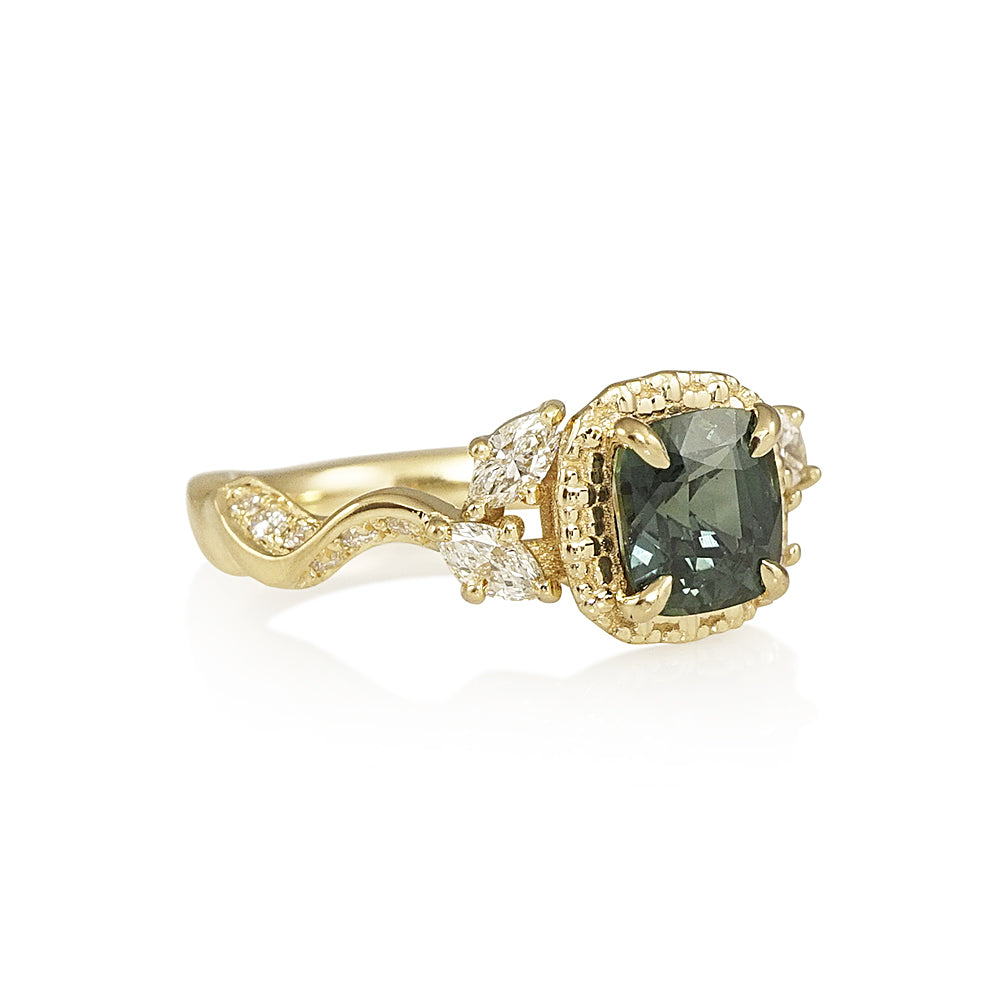 Vine Inspired Sapphire Engagement Ring for Keli