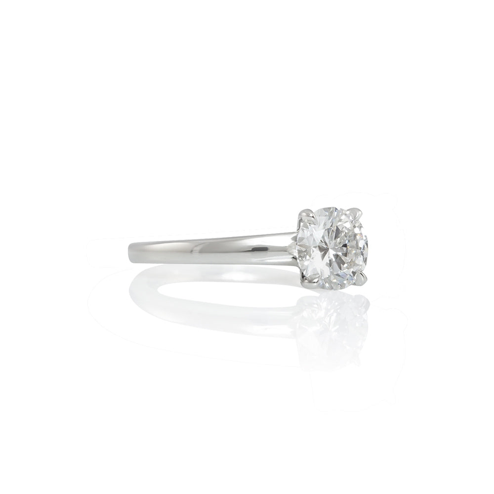 “V” Solitaire Engagement Ring for Kelly