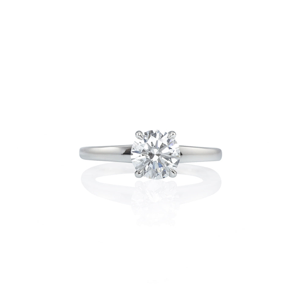 “V” Solitaire Engagement Ring for Kelly