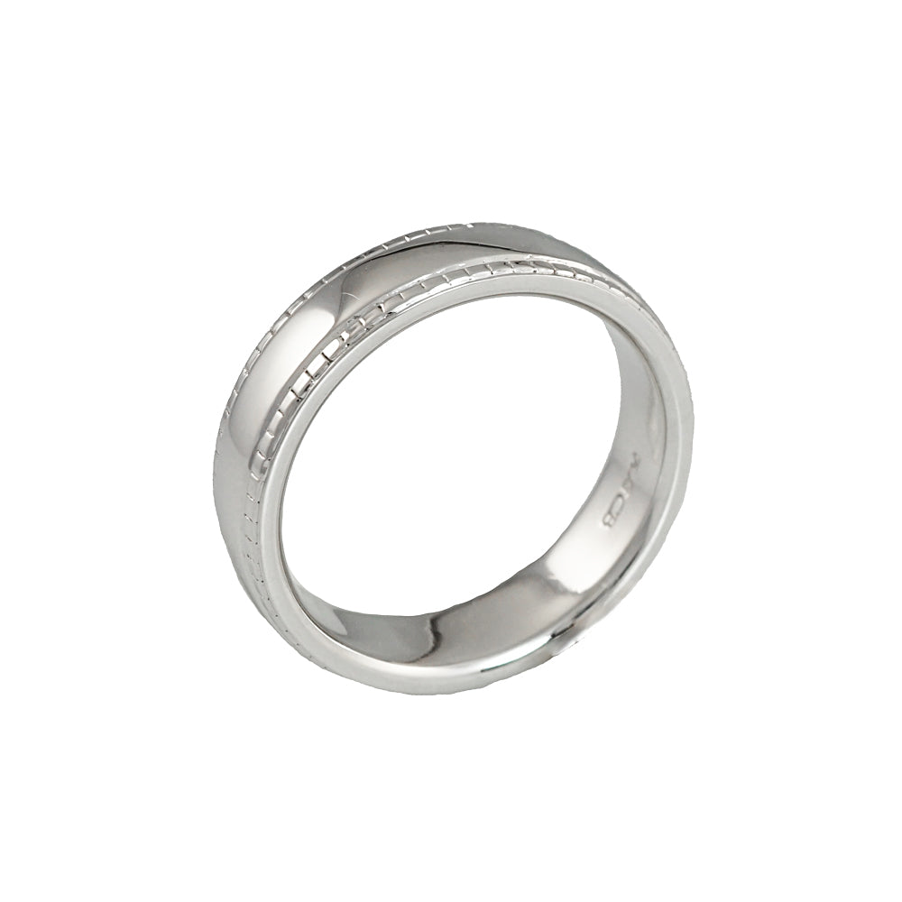 High Polished Race Car Wedding Band for Kenneth