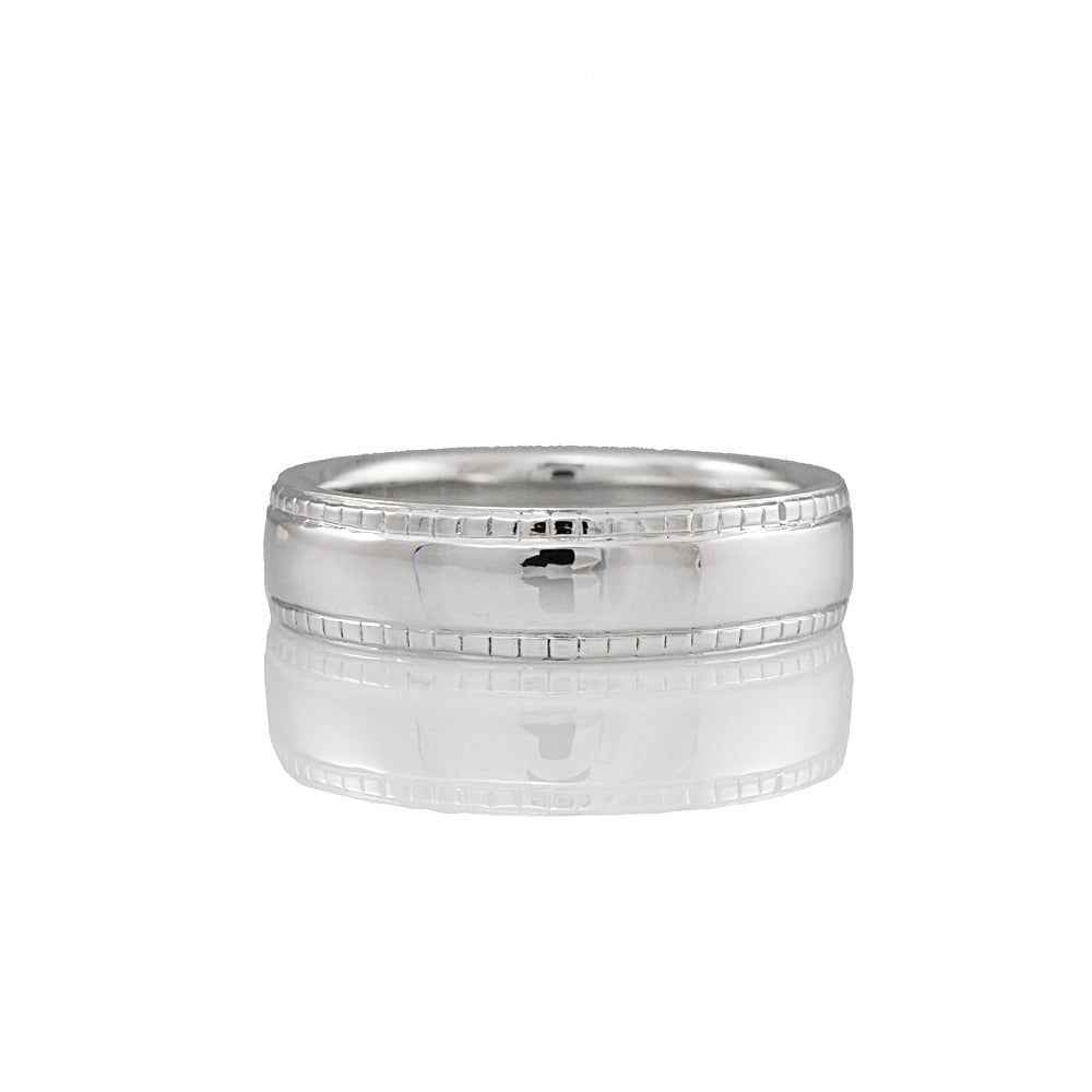 High Polished Race Car Wedding Band for Kenneth