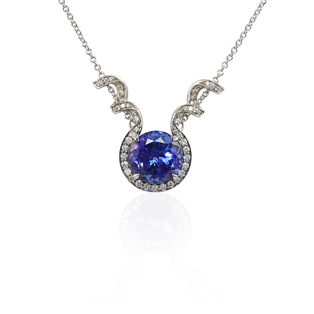 Tanzanite and Diamond Wrap Necklace for Kimberley