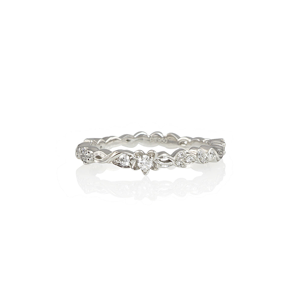 Floral and Vine Diamond Eternity Band for Beth