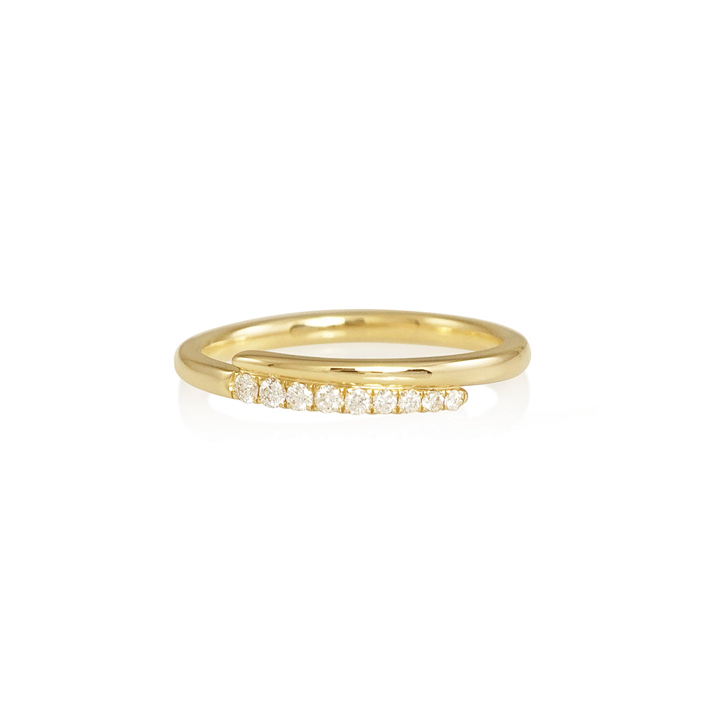 Ribbon Ladies' Wedding Ring in Yellow Gold