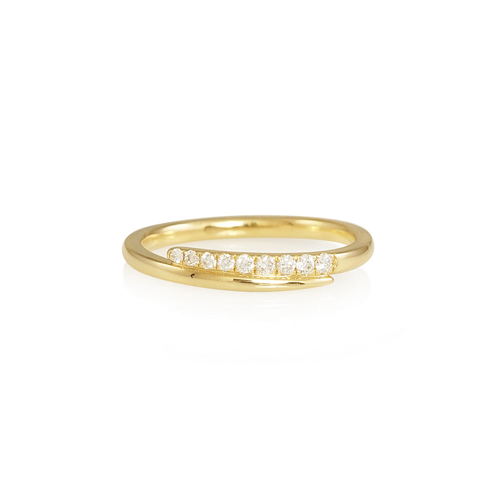 Ribbon Ladies' Wedding Ring in Yellow Gold