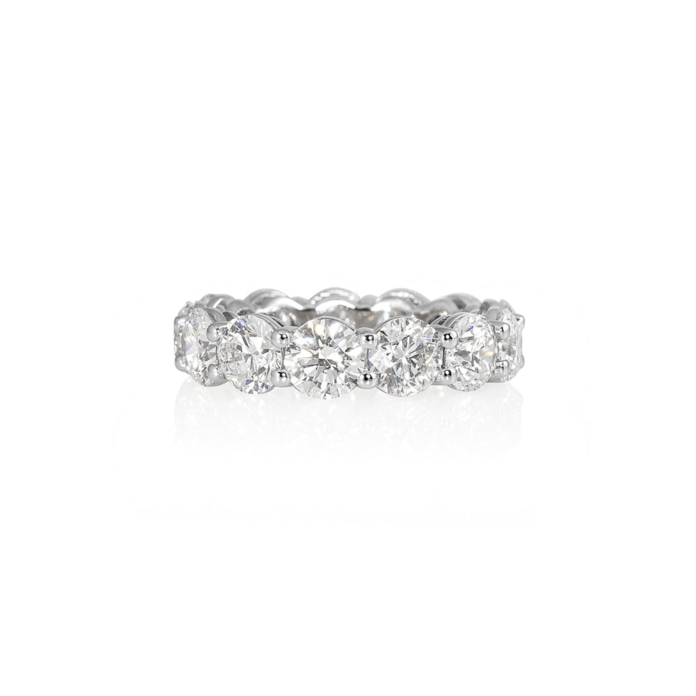 Lara Round Brilliant Cut Platinum and Diamond Eternity Wedding Band