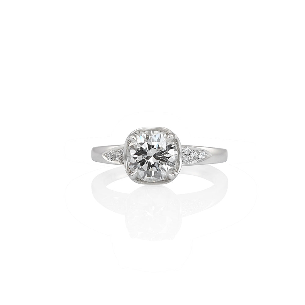 Diamond Cup Engagement Ring for Lauren