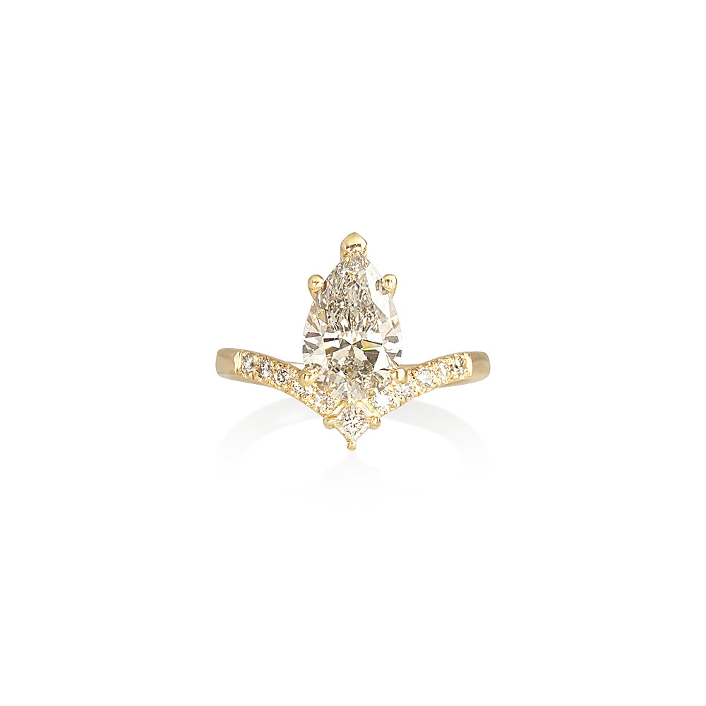 Magical Pear V-Shaped Engagement Ring for Leah