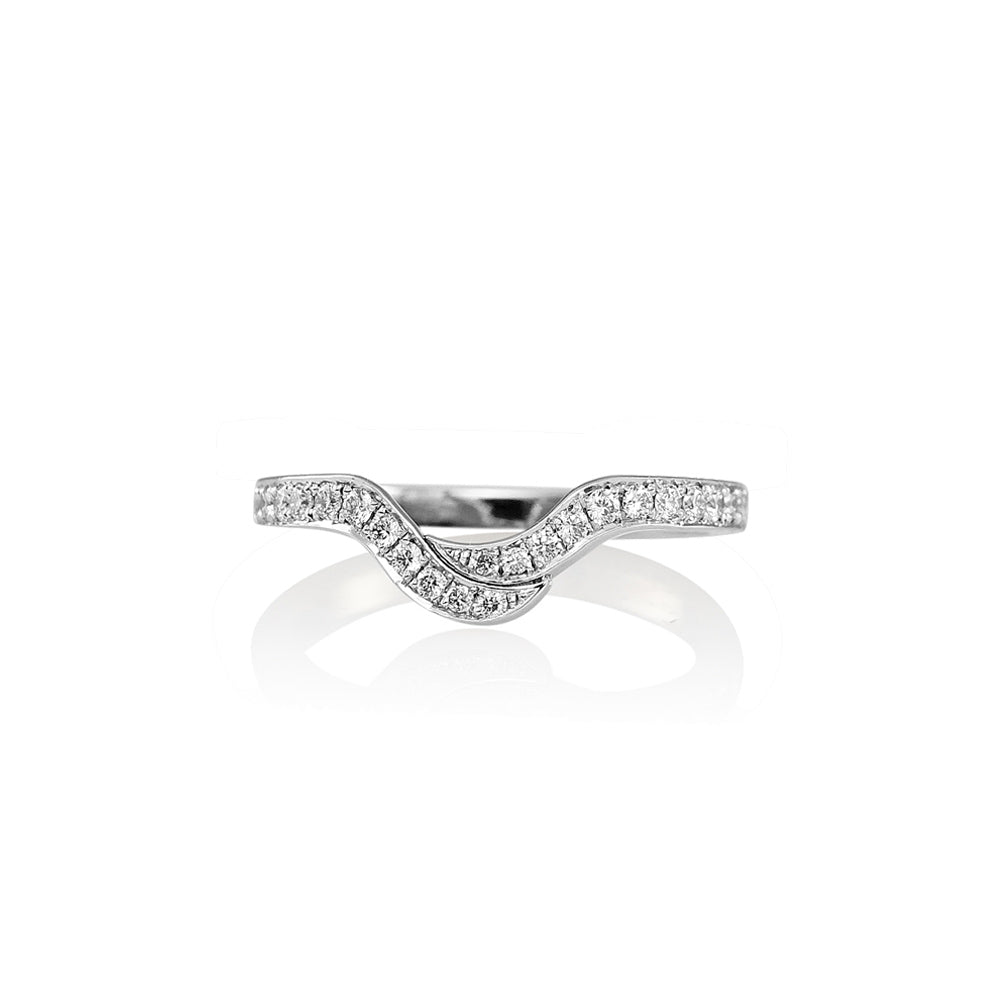 Leigh Curved Diamond Wedding Ring