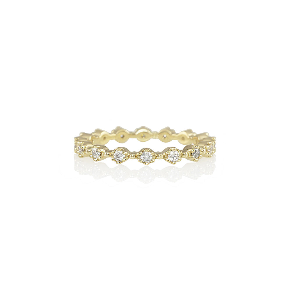 Cynthia Britt Mini Diamond Flower Eternity Band™ with Beads