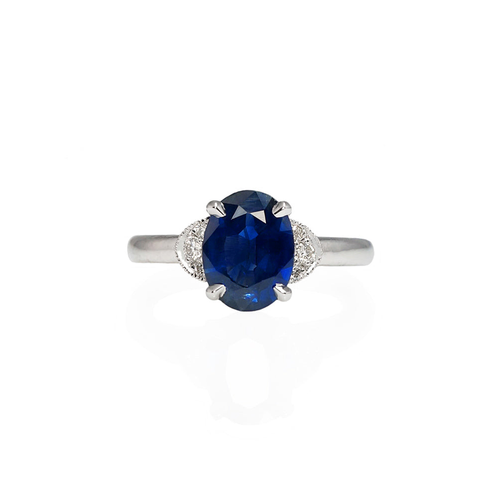 Magee Custom Sapphire and Diamond Engagement Ring