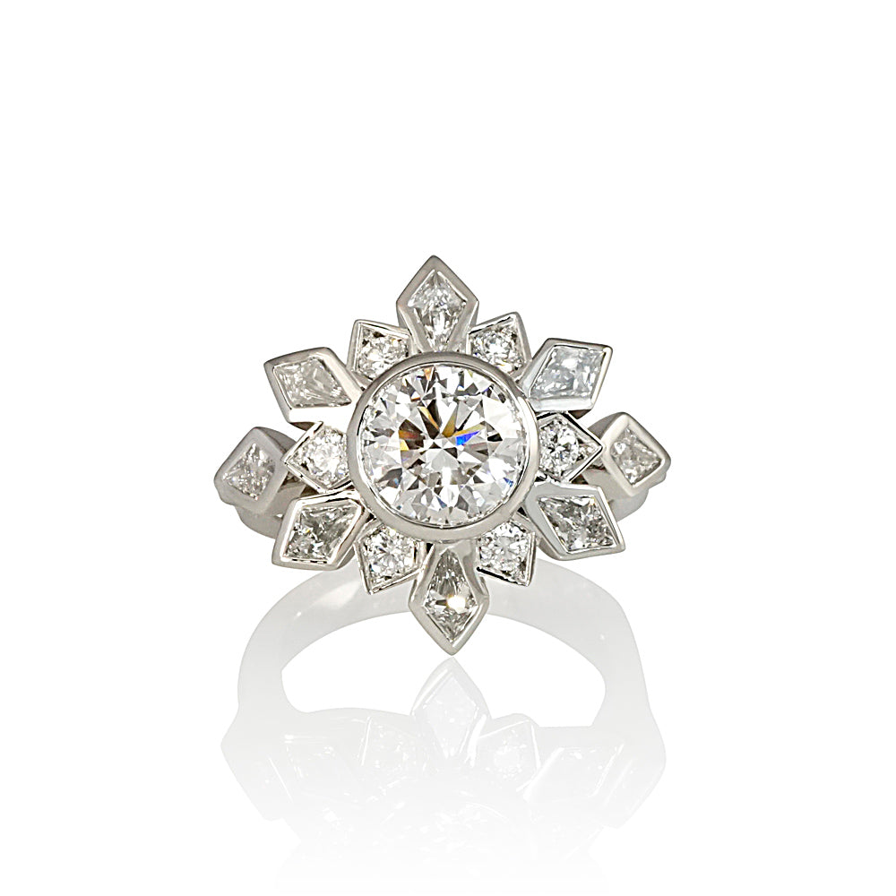 Snowflake Diamond Engagement Ring for Mara