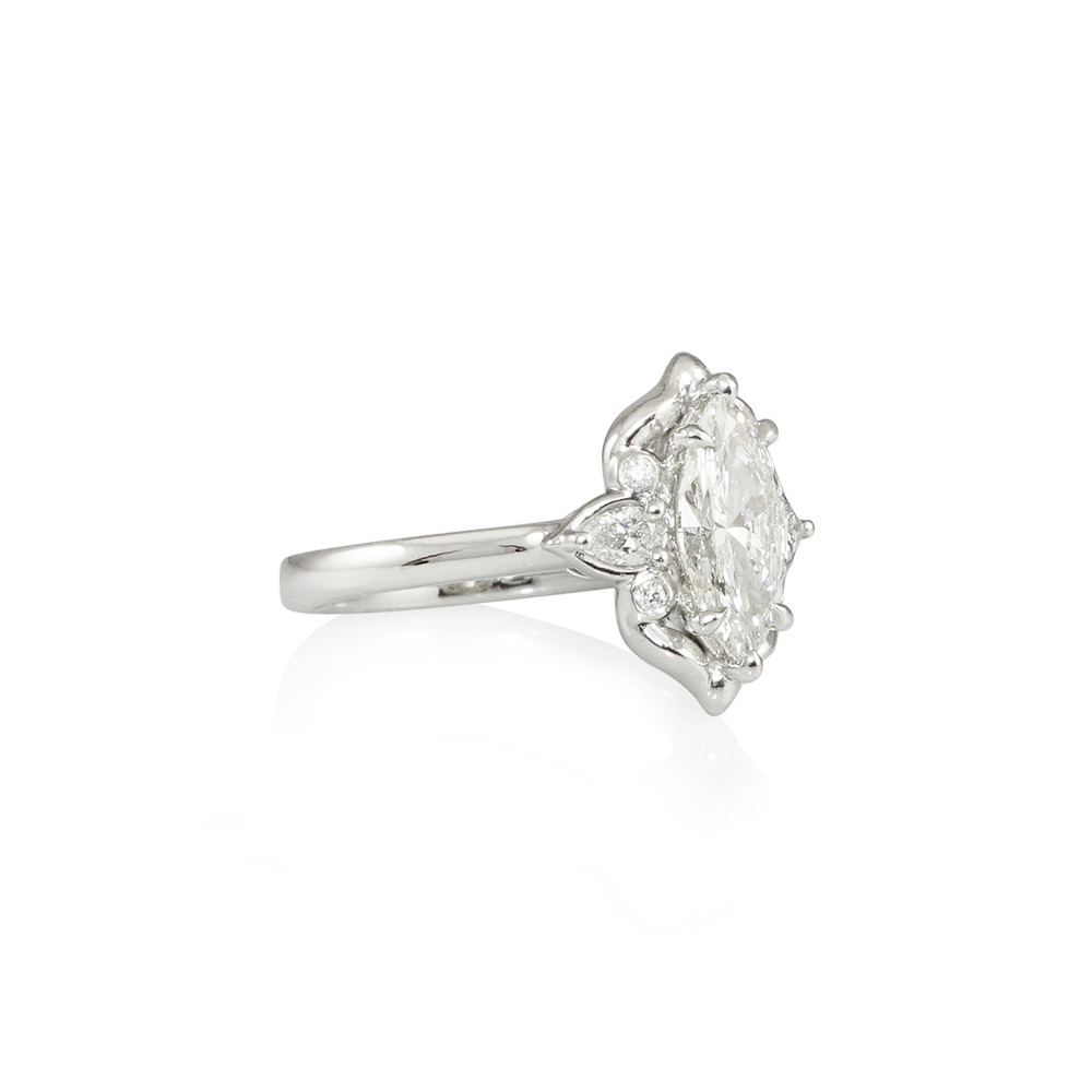 Marquise Diamond Fantasy Engagement Ring for Emily