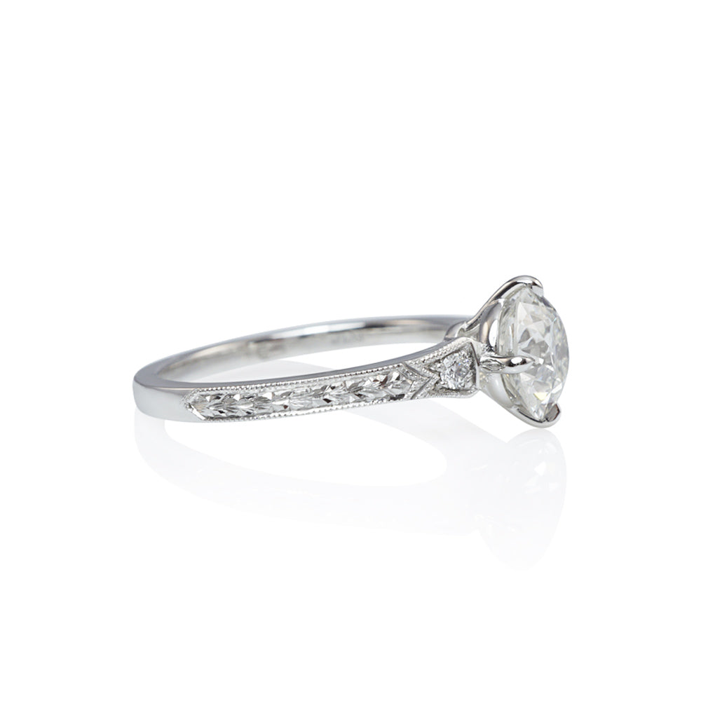 Vintage Inspired Solitaire Engagement Ring for Melissa