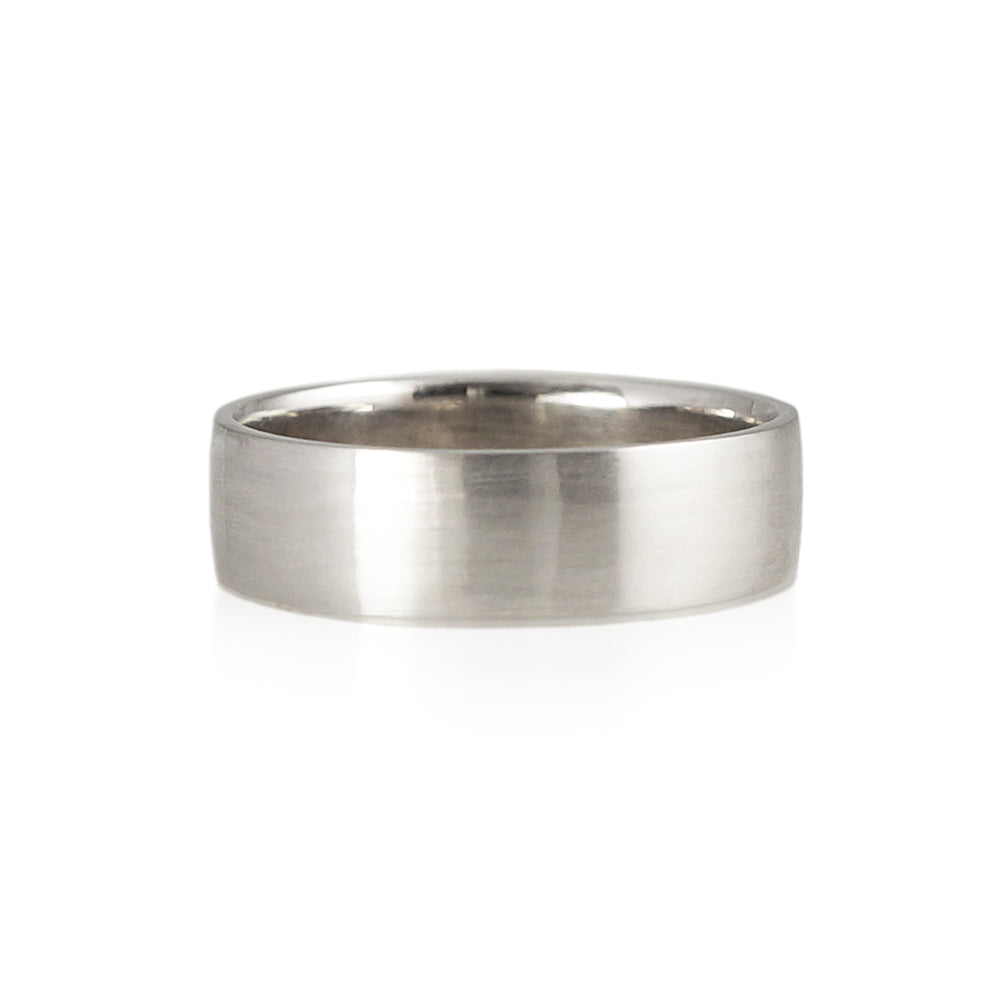 Wylie White Gold Sandblast Wedding Ring