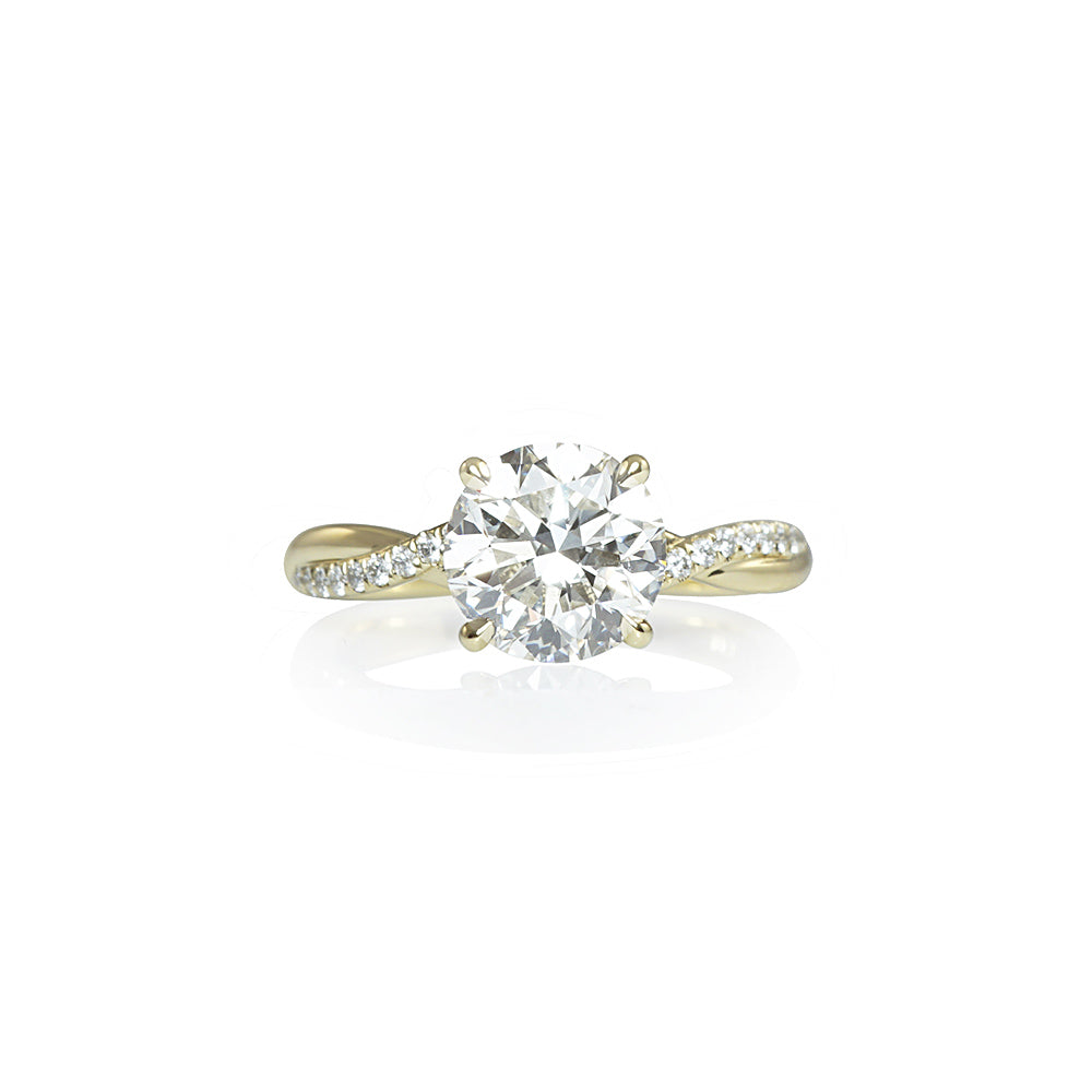 Diamond Twisted Engagement Ring for Michelle