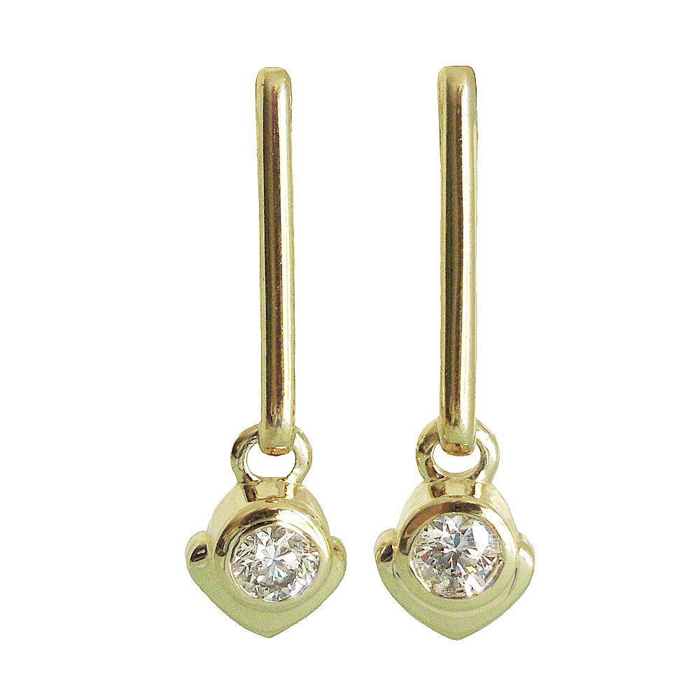 Mini Kiss Drop Diamond Earrings