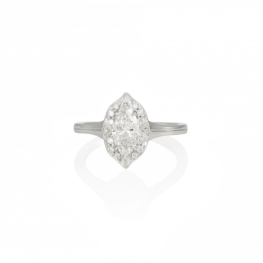 Marquise Romantic Engagement Ring for Mirele