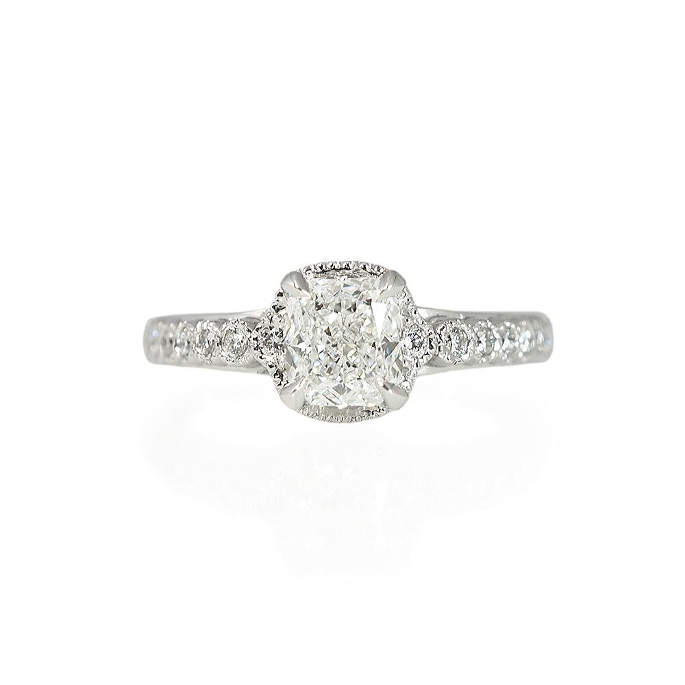 Monica Cushion Cut Diamond Engagement Ring