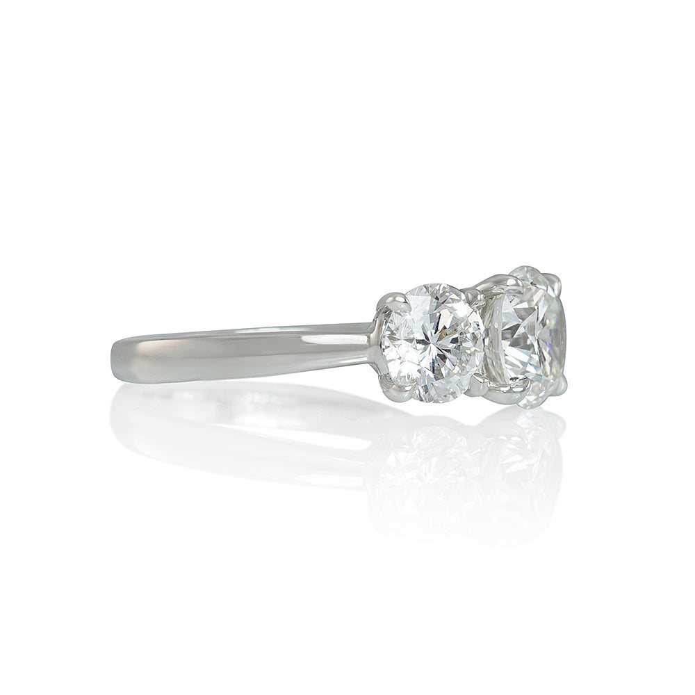 Three Stone Diamond Engagement Ring for Morea