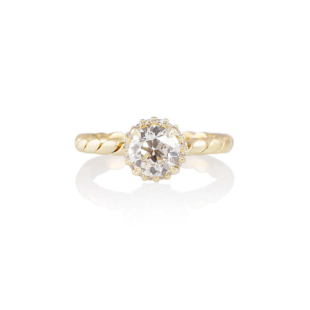 Rope Engagement Ring with Cynthia Britt Diamond Collar™ for Morgan