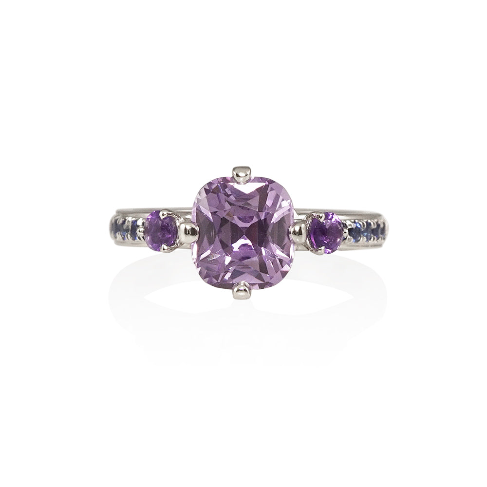 Cynthia Britt “No Basket" Purple Sapphire Engagement Ring for Nicole