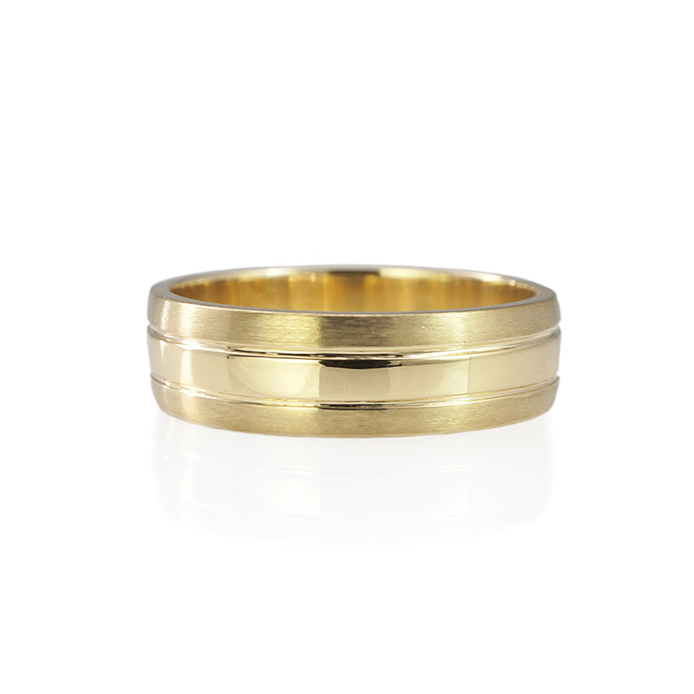 Olaf Yellow Gold Men's Wedding Ring