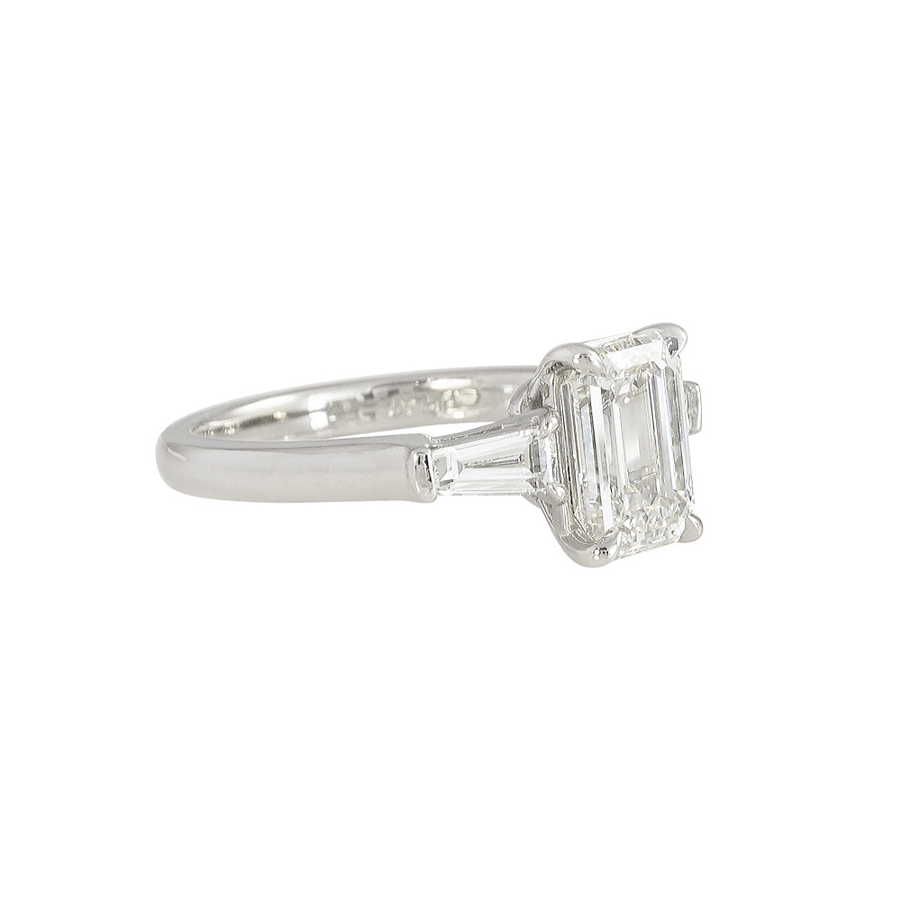 Emerald Cut Three Stone Engagement Ring for Paige