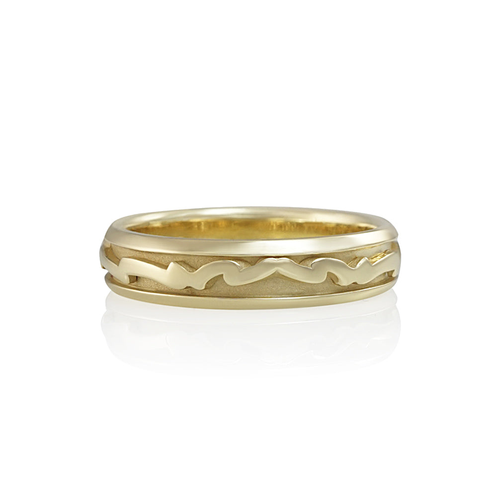 Men's Yellow Gold Branch Ring for Peter