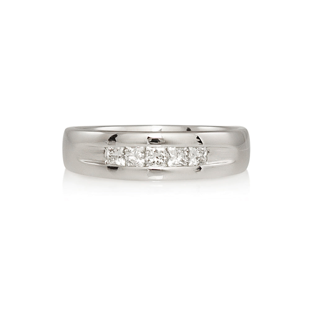 Princess Diamond Men's Wedding Band for Derek