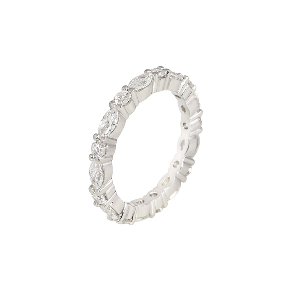 Round and Marquise Eternity Band for Rachel