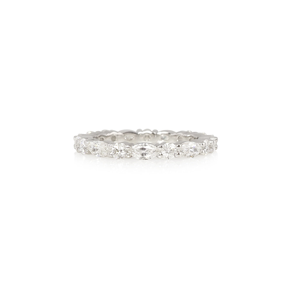 Round and Marquise Eternity Band for Rachel