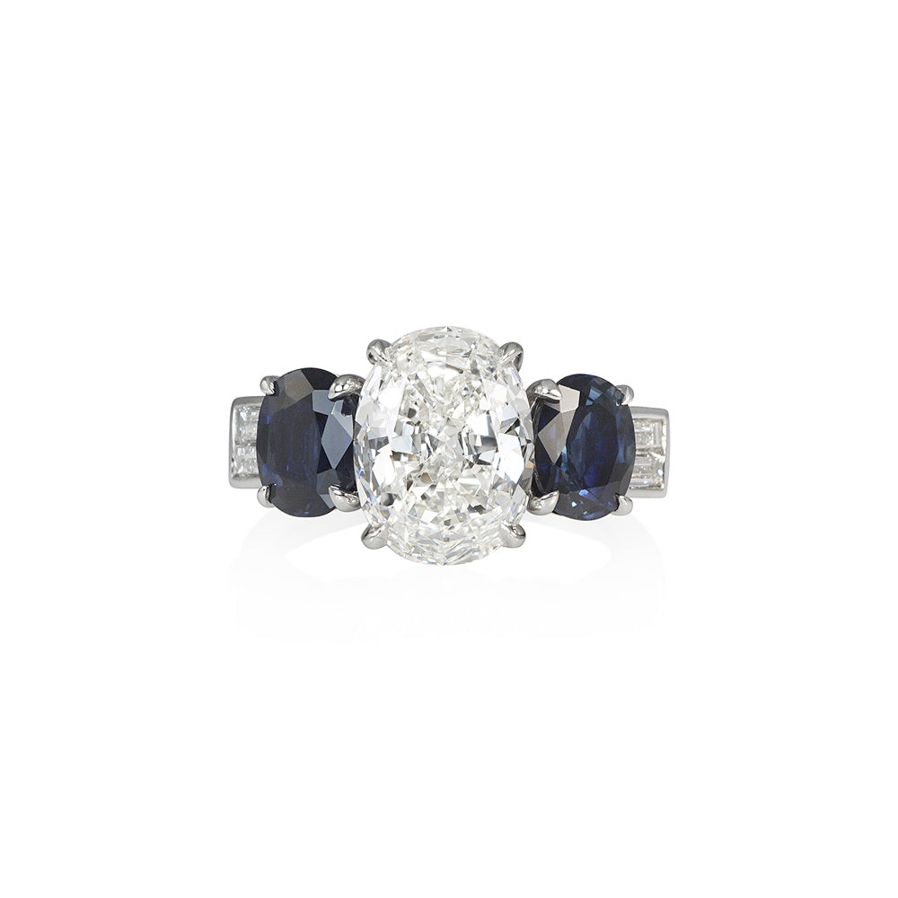 Ovals and Baguettes Engagement Ring