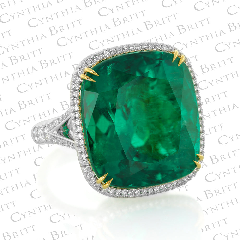 32.20 carat Colombian Emerald Ring